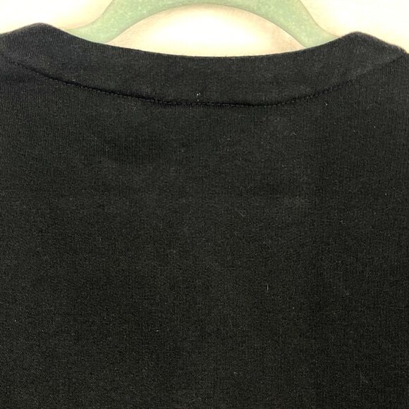 VTG Christmas Cardigan Black Sweater Womens SZ S Appliqued Holy Berry Festive - Picture 12 of 13